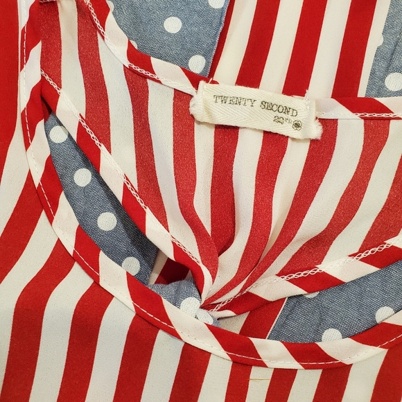 New TWENTY SECOND 22ND Brand Red White & Blue Tank - Picture 3 of 3